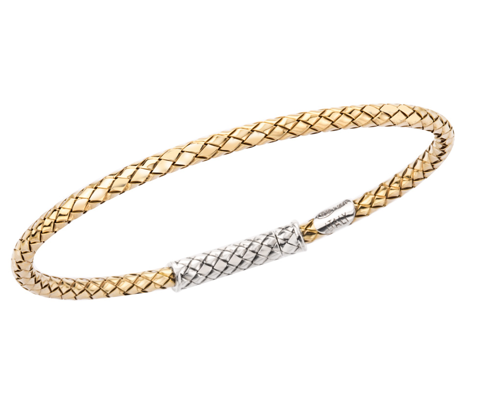 Gold Basket Weave Bracelet by Alisa