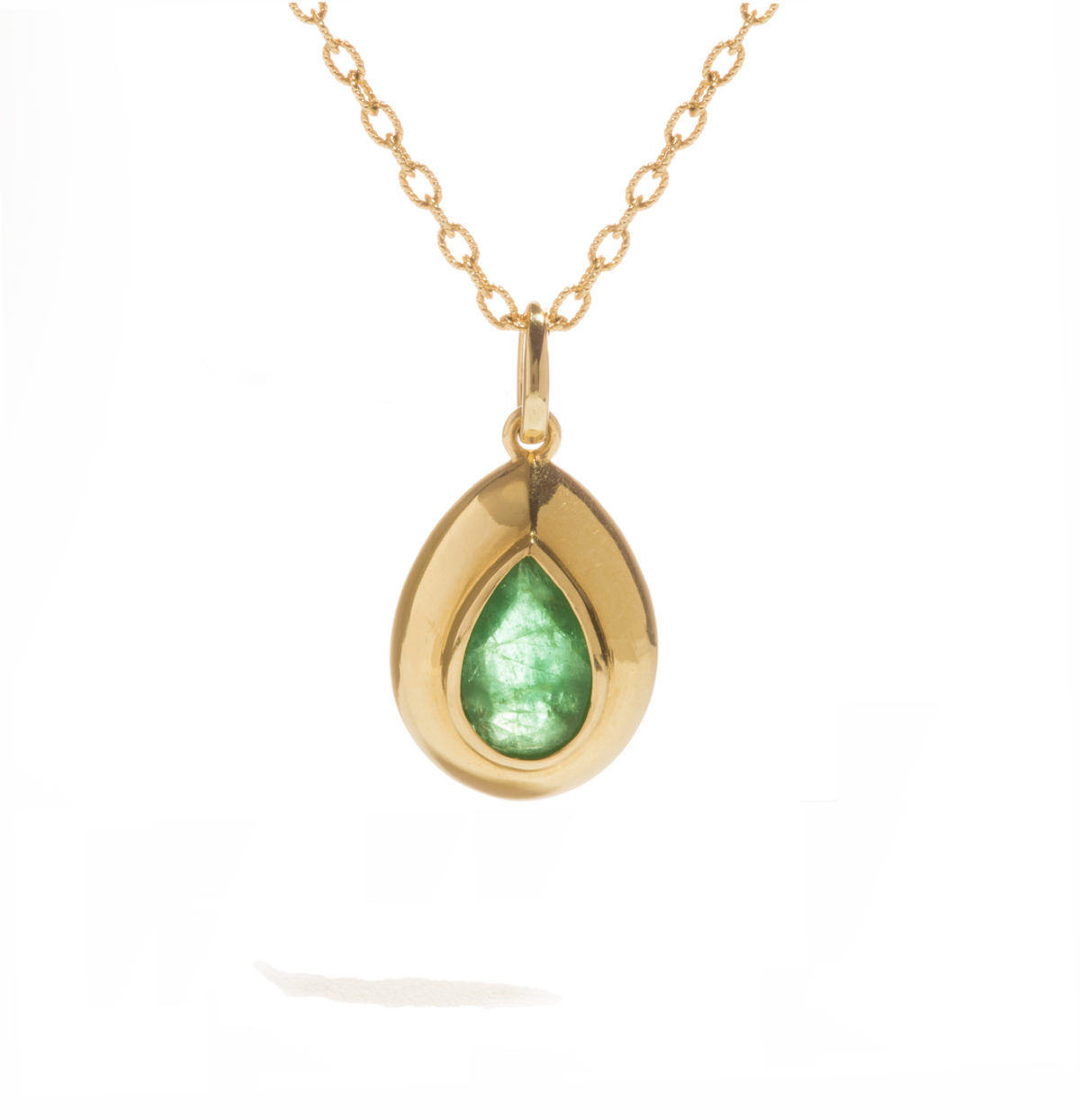 18k Emerald Pendant
