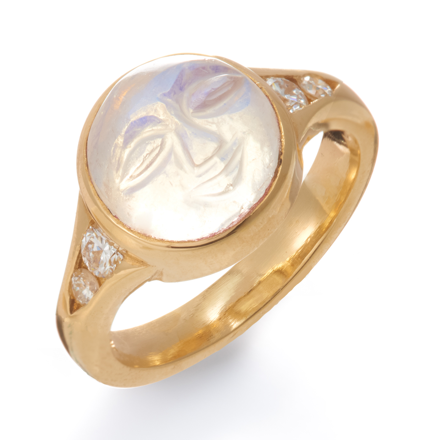 Carved Moonstone Ring