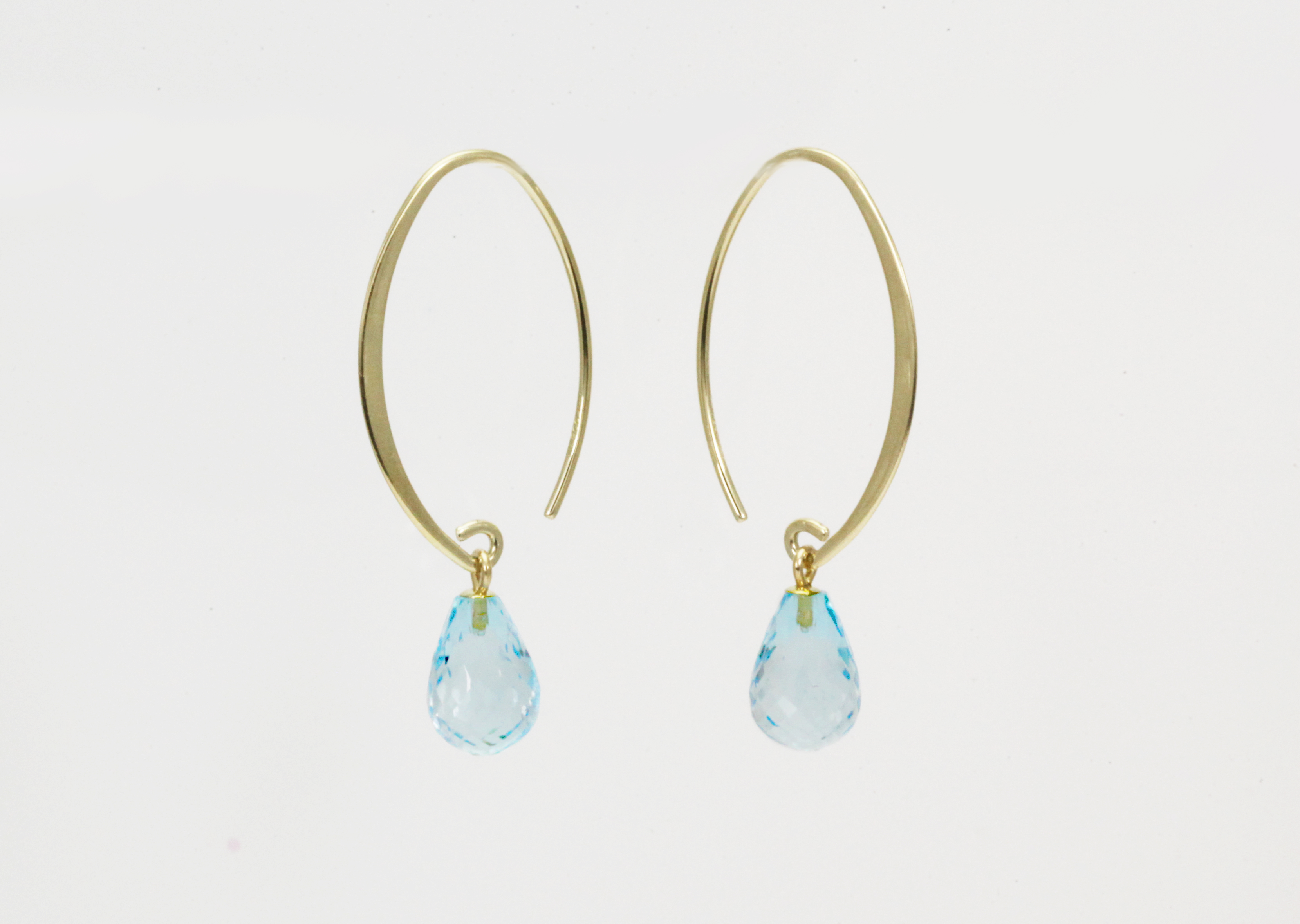 Blue Topaz Briolette Earrings